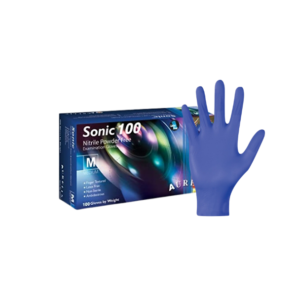 Aurelia® Sonic 100® Blue Nitrile PF Gloves ( Case 10 x 100)