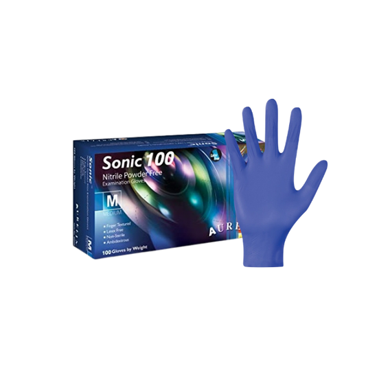 Aurelia® Sonic 100® Blue Nitrile PF Gloves ( Case 10 x 100)