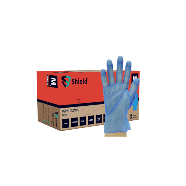 Shield GD11 Blue Vinyl Powdered Disposable Glove (10 x 100)