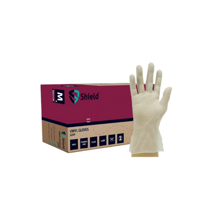 Shield GD09 Clear Vinyl PF Disposable Glove (10 x 100)