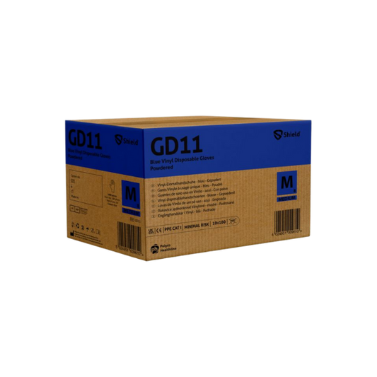 Shield GD11 Blue Vinyl Powdered Disposable Glove (10 x 100)