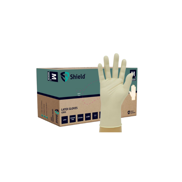 Shield GD05 Natural Latex PF Disposable Glove (10 x 100)