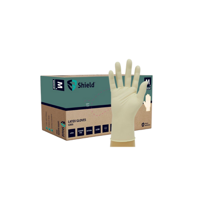 Shield GD05 Natural Latex PF Disposable Glove (10 x 100)