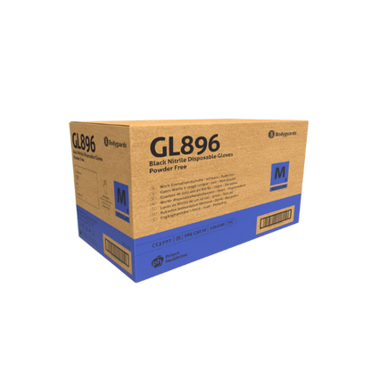 Bodyguards GL896 Black Nitrile PF Disposable Glove (10 x 100)